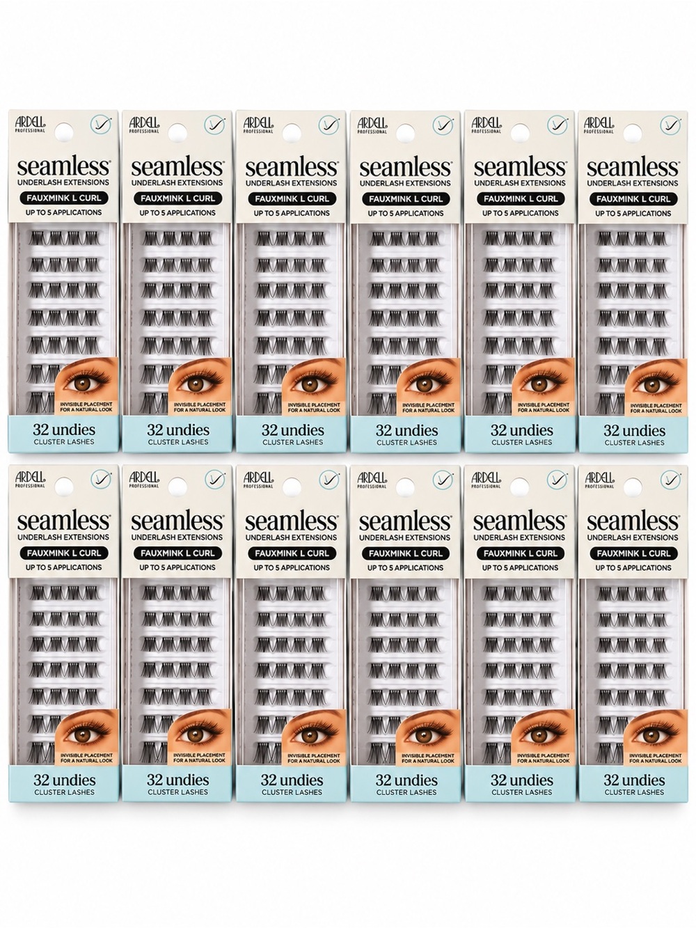 Ardell Seamless Underlash Extensions L Curl Lashes set of 10